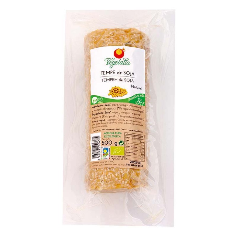 Fresh soya tempeh bar 500g Ecológico