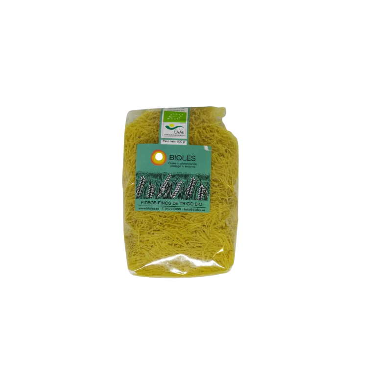 Fideos finos de trigo 500g Biolés