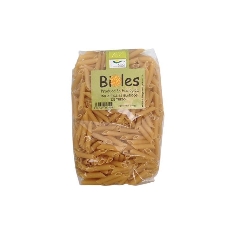 Macarrón trigo blanco 500g Ecológico