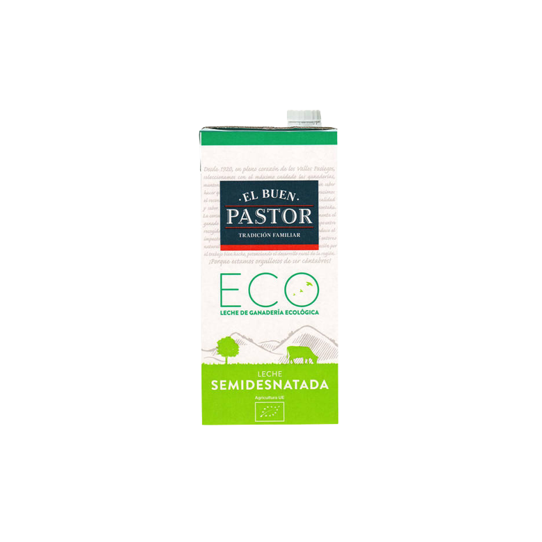 Leche Buen Pastor 1l SEMIDESNATADA ecológica