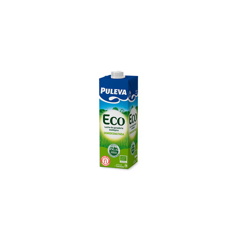 Leche de vaca Semidesnatada ecológica 1l