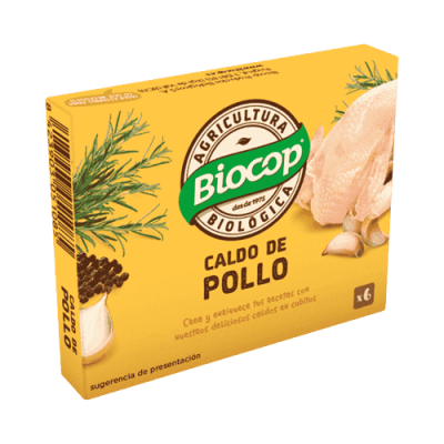 Cubitos caldo pollo 6x11gr. Ecológico 