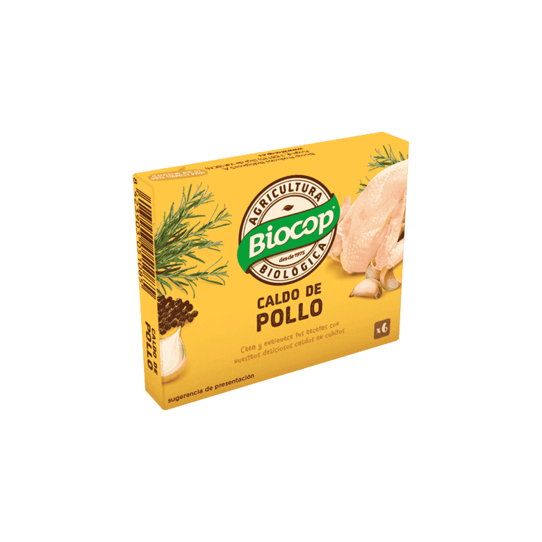 Cubitos caldo pollo 6x11gr. Ecológico 