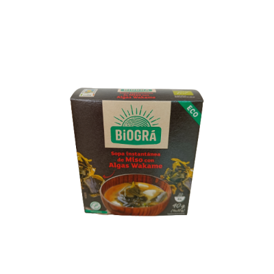 Sopa miso con algas wakame instantánea 40g Ecológica