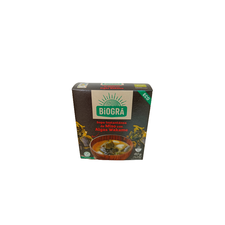 Sopa miso con algas wakame instantánea 40g Ecológica