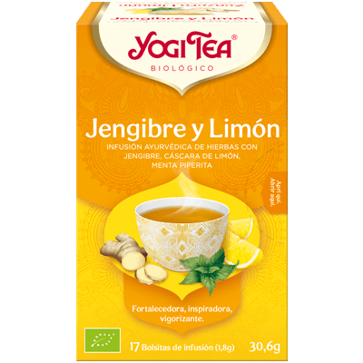 Yogi tea jengibre y limón BOLSITAS Ecológico