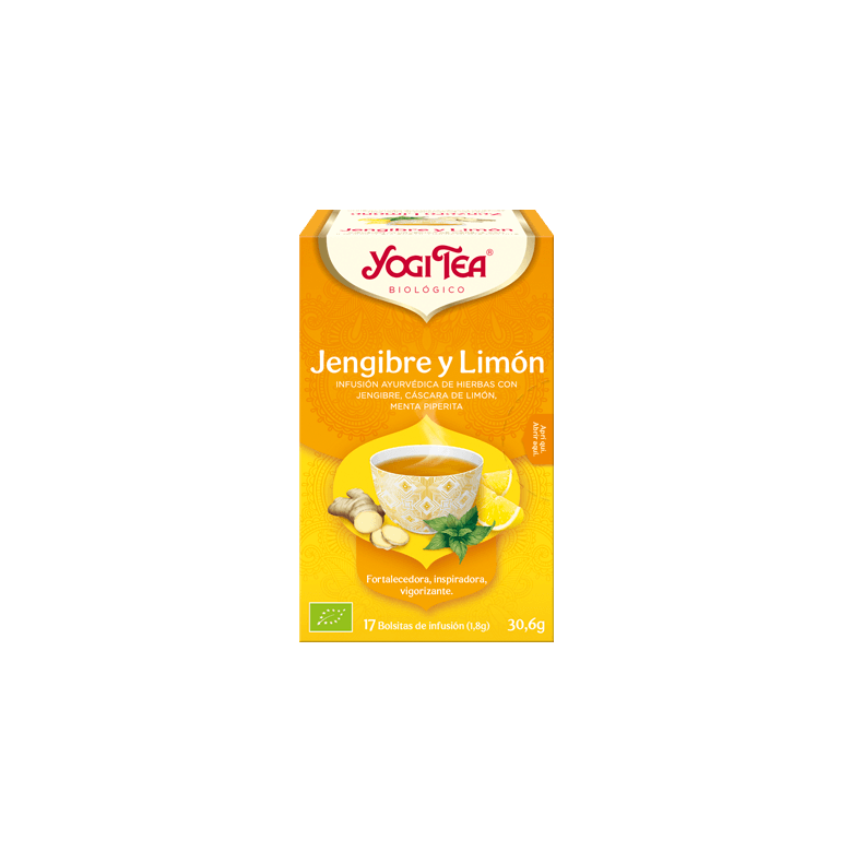 Yogi tea jengibre y limón BOLSITAS Ecológico
