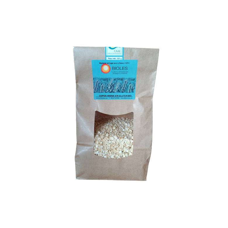 Copos de avena SIN GLUTEN 500g Ecológico