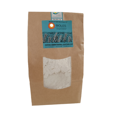 Harina semintegral de centeno 1kg Ecológico