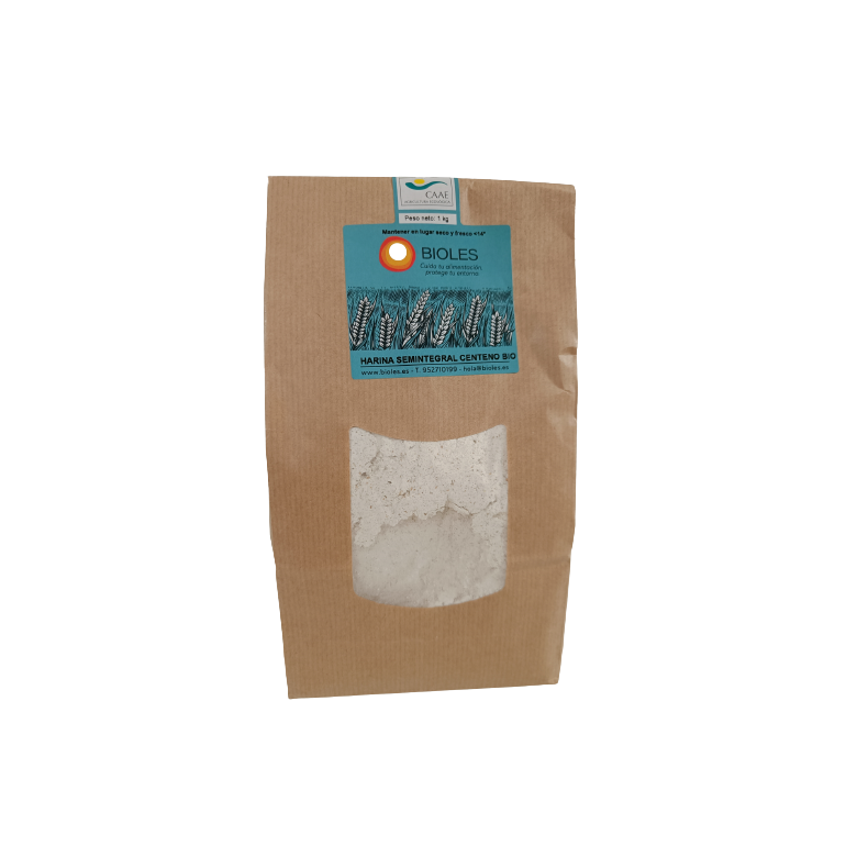 Semi-wholemeal rye flour 1kg Organic