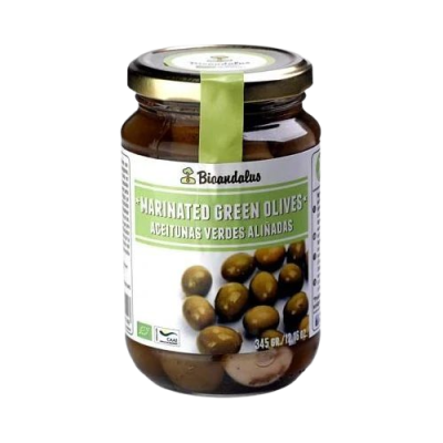 Aceitunas verdes aliñadas 345g Ecológicas 