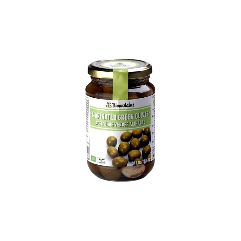 Aceitunas verdes aliñadas 345g Ecológicas 