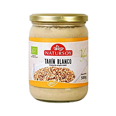 TAHINI sésamo BLANCO SIN SAL 500g Ecológico