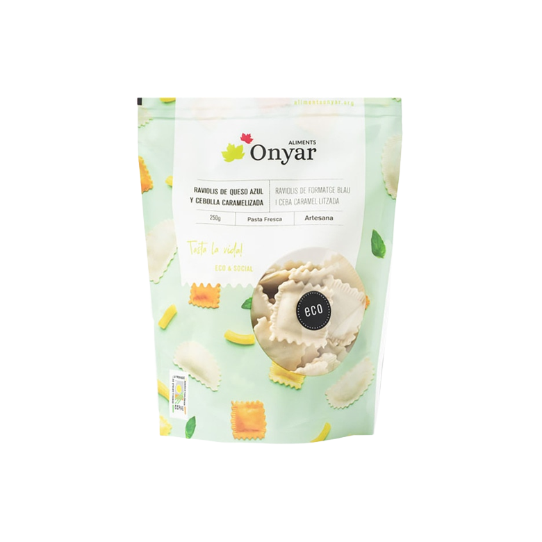 Blue cheese and caramelized onion ravioli 250g organic   
