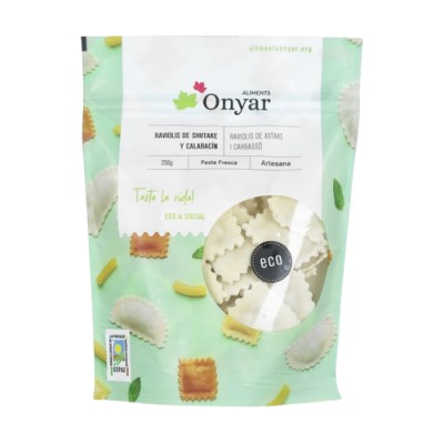 Raviolis shiitake y calabacín 250g ecológicos  