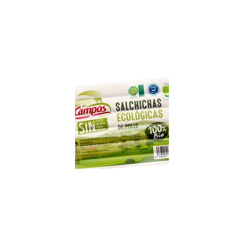 Organic Chicken Frankfurter Sausages 250g