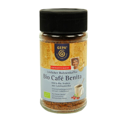 Café DESCAFEINADO Benita instantáneo Ecológico
