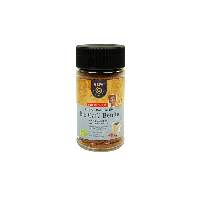 Café DESCAFEINADO Benita instantáneo Ecológico
