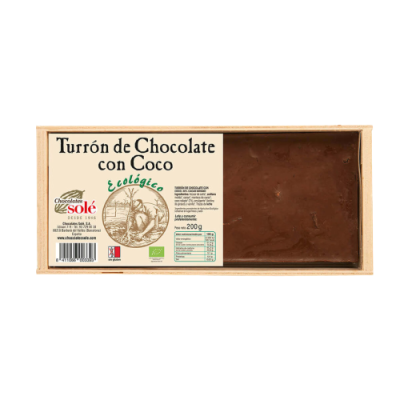 Chocolate nougat with coconut organic