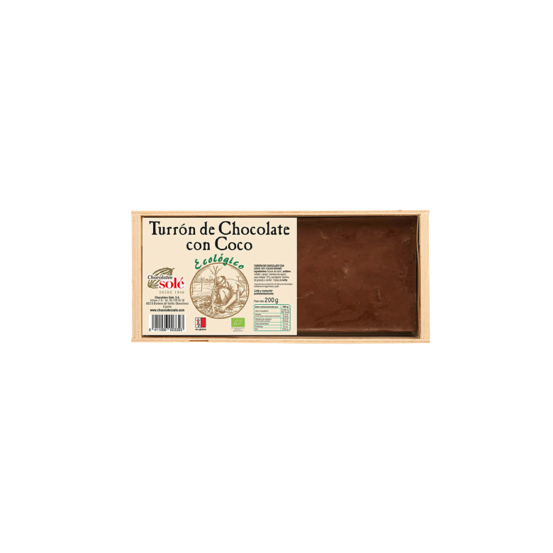 Chocolate nougat with coconut organic