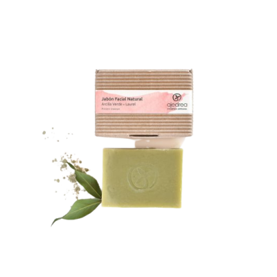 Jabon Facial arcilla verde y laurel 135g Ecológico  
