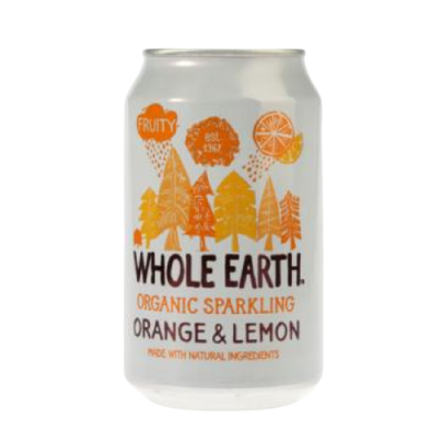 Orange and lemon s/a 330 ml organic soft drink