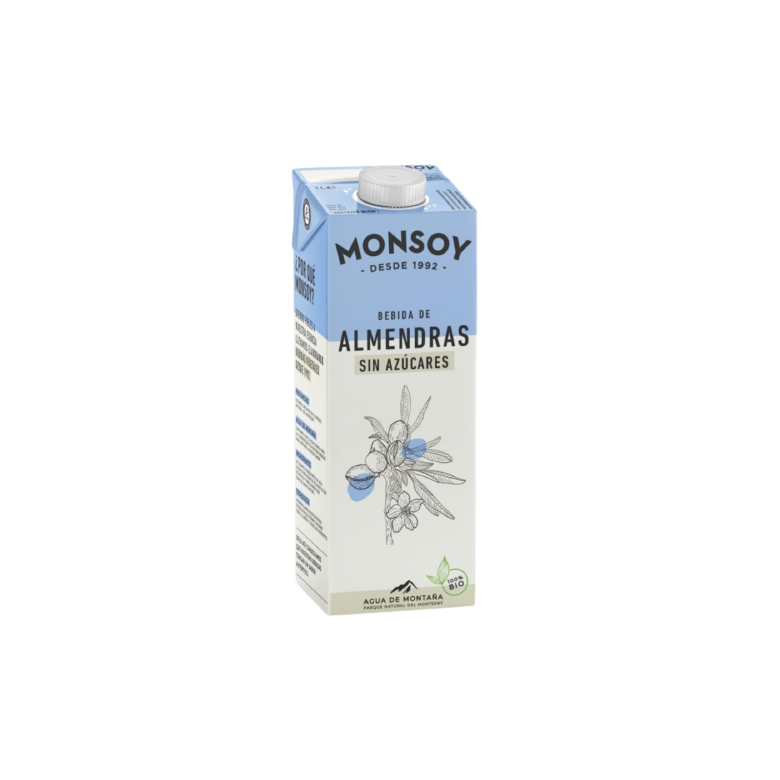 Bebida almendras sin azúcar MONSOY 1l Ecológica