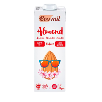 Bebida almendras Natural ECOMIL sin azúcares 1l Ecológica 