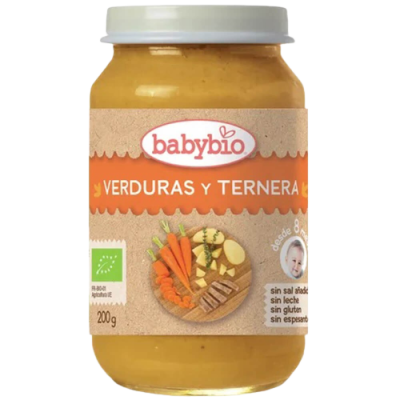 Tarrito de Verduras y Ternera  200g ecológico