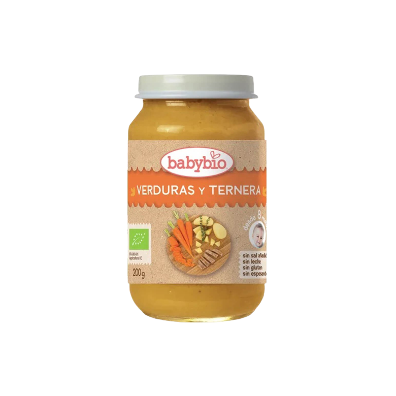 Tarrito de Verduras y Ternera  200g ecológico
