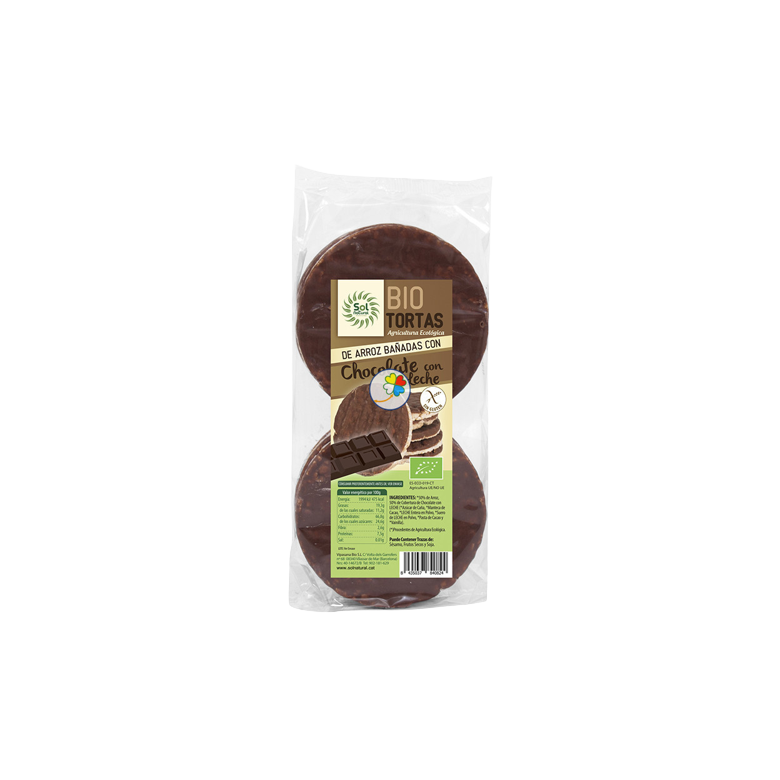 Tortitas arroz chocolate con leche 100g Ecológicas