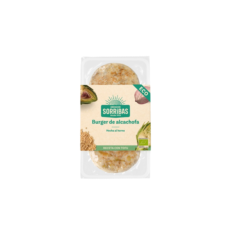 Hamburguesa de alcachofa vegetal tofu 160g ecológica   