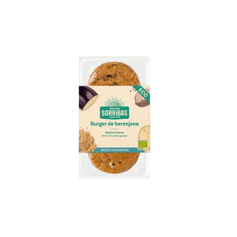Hamburguesa de berenjena vegetal seitan 160g ecológica 