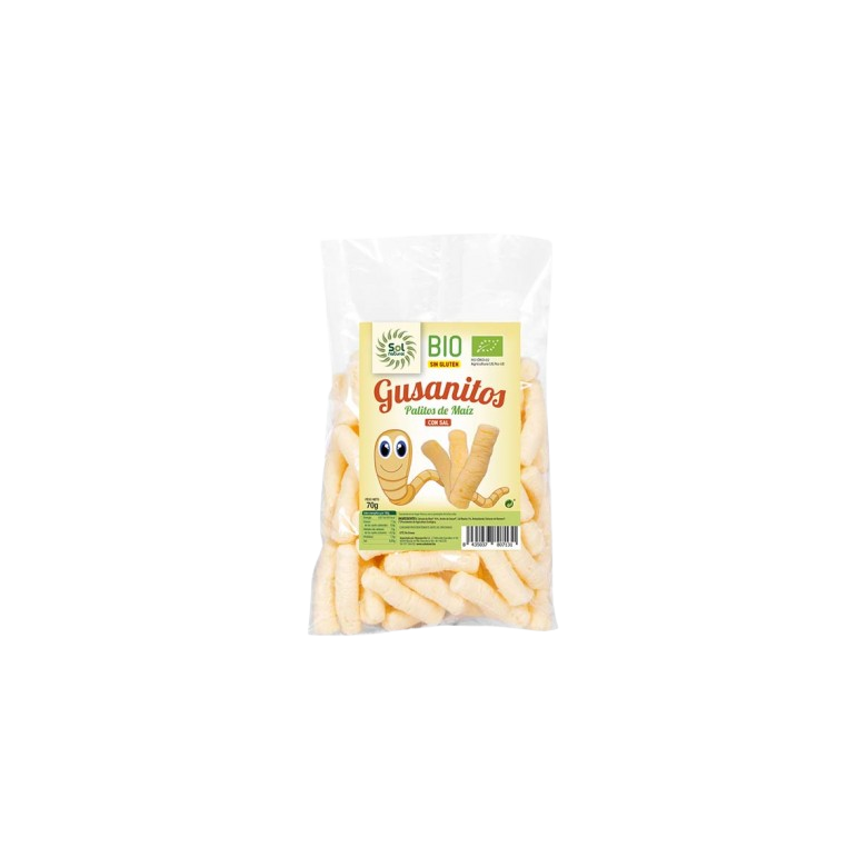 Gusanitos de maíz gigantes 70g Ecológico  
