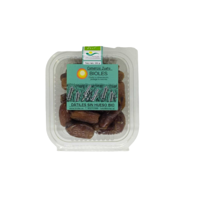 Pitted dates 250g tub Organic Fairtrade