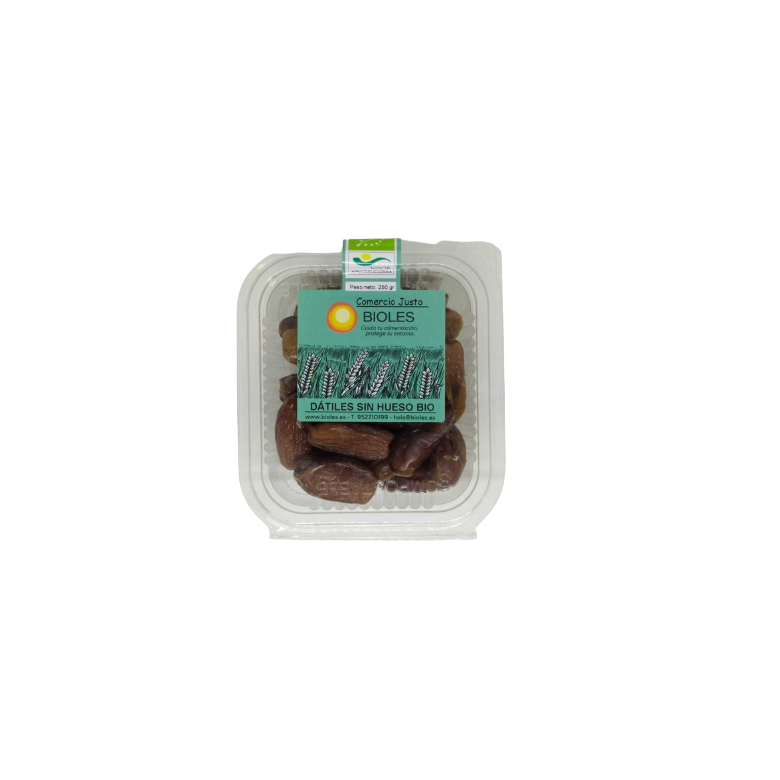 Dátiles sin hueso tarrina 250g Comercio Justo Ecológico 