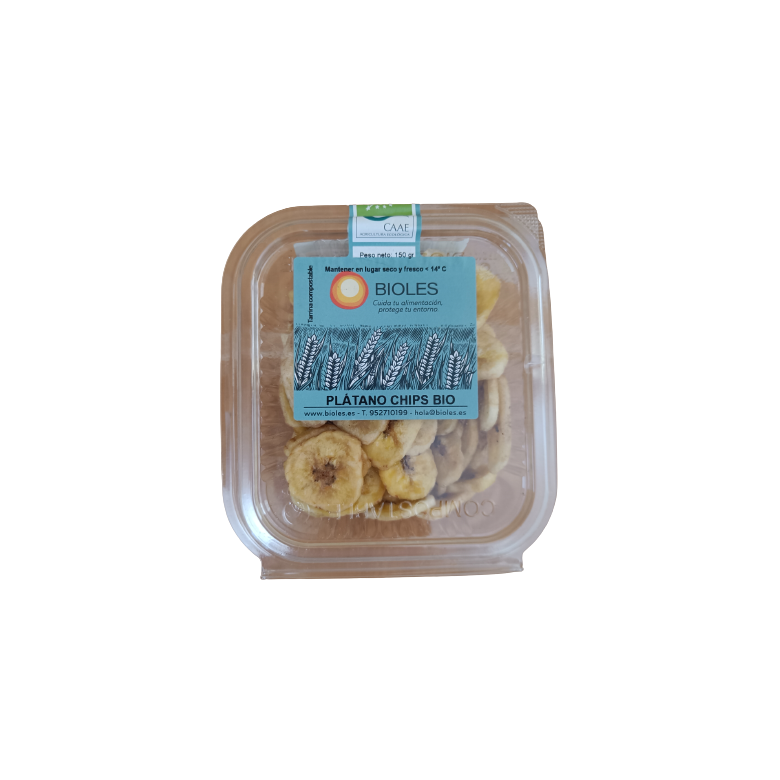 Plátano chips 150g con azúcar Ecológico 
