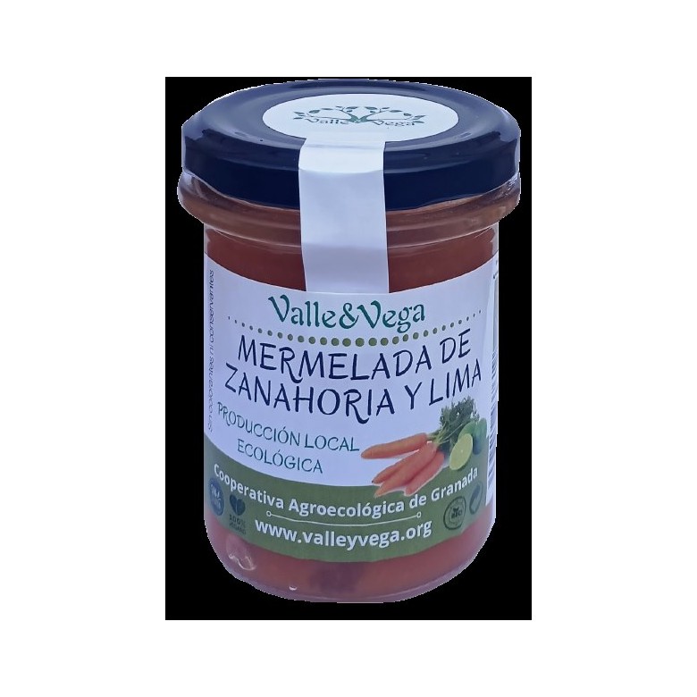 Mermelada de zanahoria y lima Ecológica. Valle y Vega