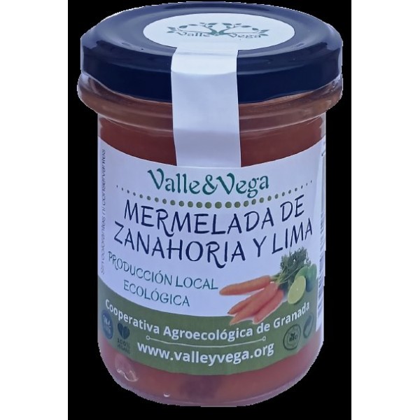 Mermelada de zanahoria y lima Ecológica. Valle y Vega