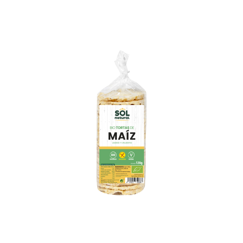 Tortitas maíz sin sal ecológicas