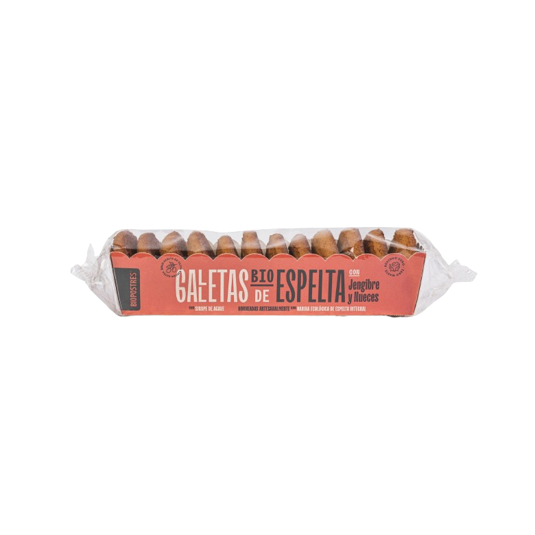 Galletas espelta jengibre y nueces 150g Ecológicas 