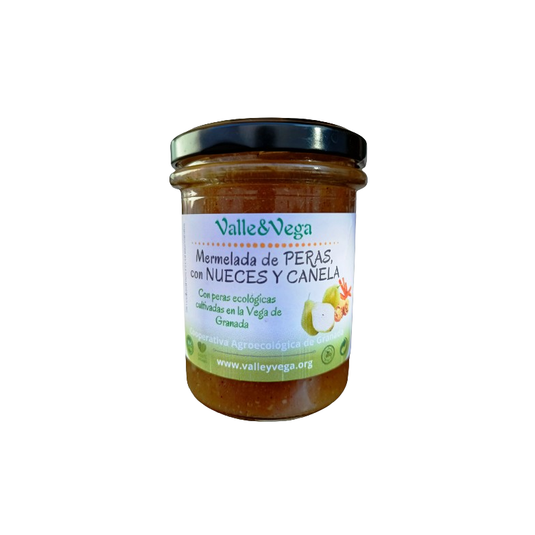 Mermelada de peras, nueces y canela Ecológica 210 gr Valle y Vega
