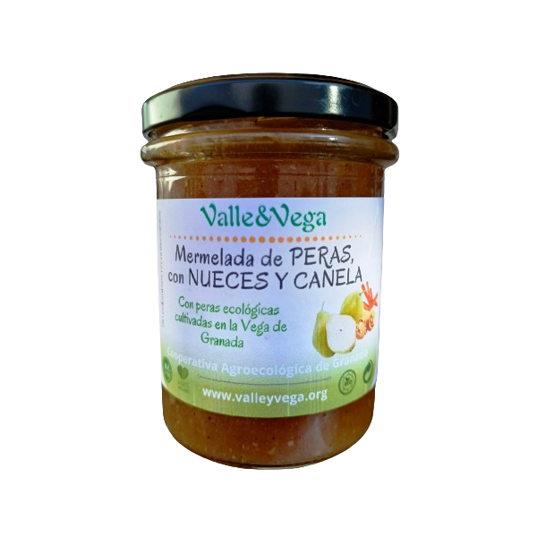 Organic pear, walnut and cinnamon marmalade 210 gr Valle y Vega