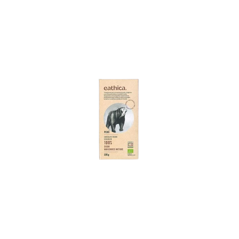 Chocolate eathica 100% Perú 100g Ecológico 
