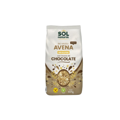 Muesli de avena con chocolate sin gluten 425g Ecológico  