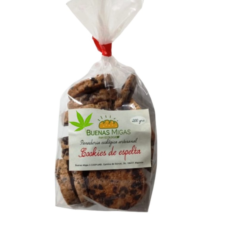 Cookies con CAÑAMO espelta pepitas de chocolate 200g Ecológicas