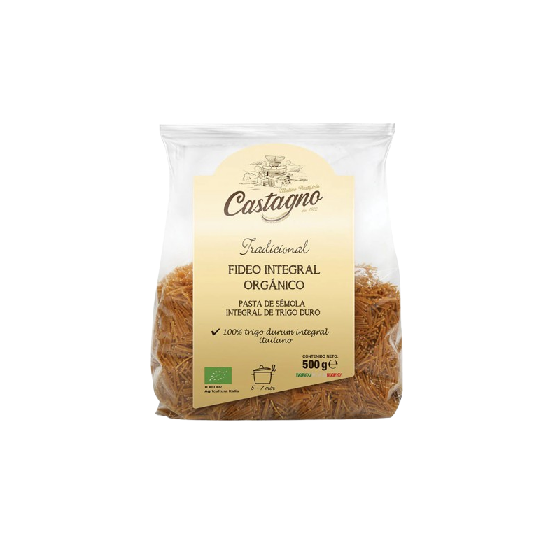 Fideos finos de sémola INTEGRAL 500g Ecológicos 