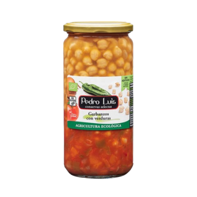 Garbanzos cocidos con verduras 720ml 