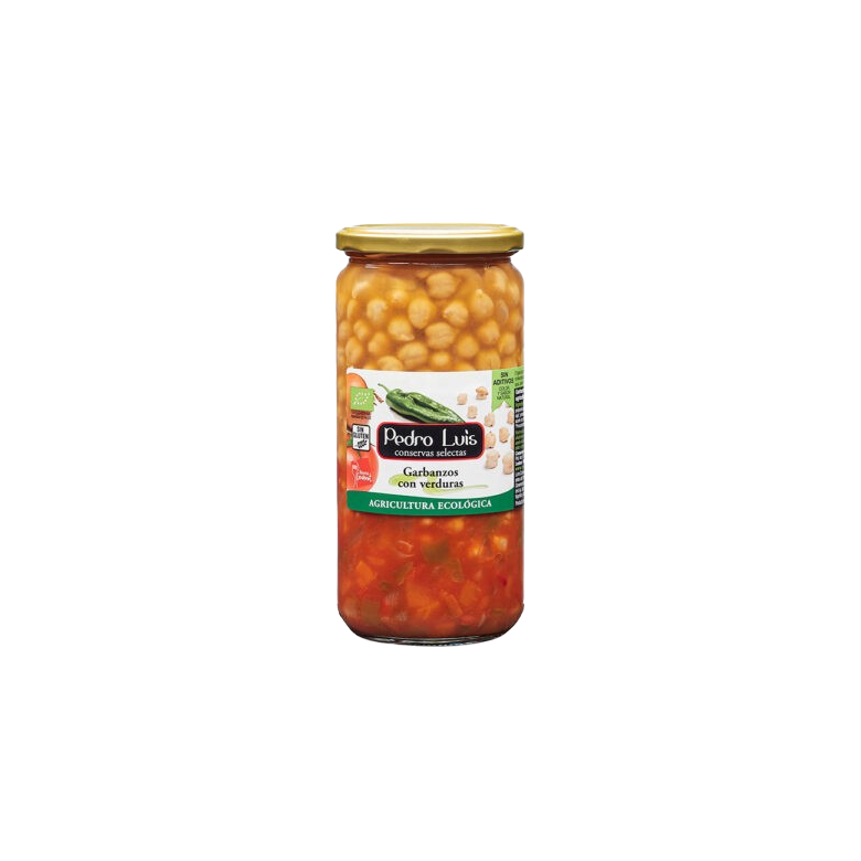 Garbanzos cocidos con verduras 720ml 