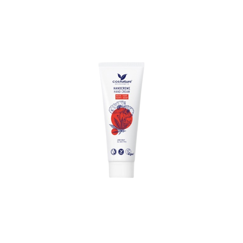 Crema manos Amapola y Cáñamo Cosnature 75ml ecológica